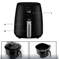 Еър Фрайър Jocca XXL, 3.8 л, черен