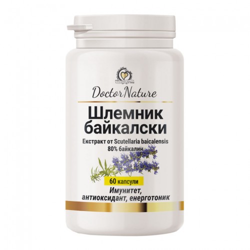 Dr. Nature Шлемник байкалски - 60 капсули Dr. Nature Шлемник байкалски - 60 капсули